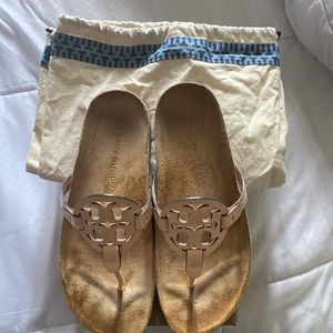 Tory Burch Miller Cloud leather\cork size 9- LIKE NEW!